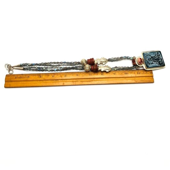 Echo of the Dreamer Womans Necklace Labradorite Fish Sterling Silver Pendant - Picture 5 of 5